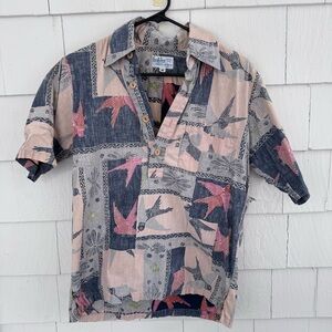 Vintage Surf Line for Liberty House Hawaiian Popover Henley Shirt size Medium